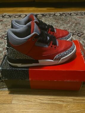Jordan Kids Red, Black & Gray Retro Sneakers